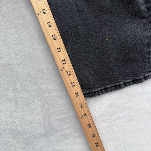 Levis Jeans Womens 28x25 Black Ribcage Straight Ankle Stretch - Picture 7 of 13